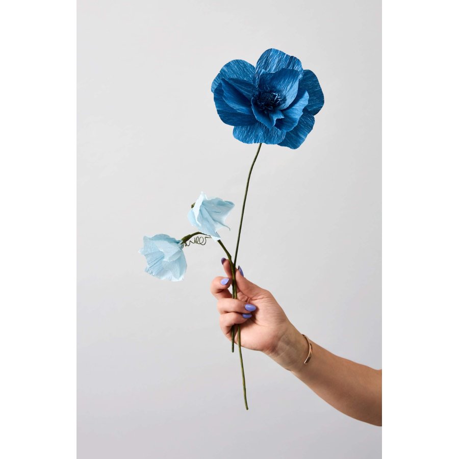 Studio About Papierblume Himalyan Poppy 43 cm, Blau