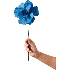 Studio About Papierblume Himalyan Poppy 43 cm, Blau