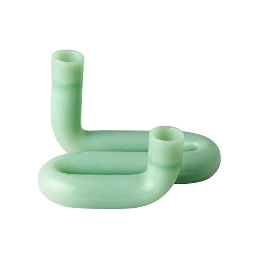 Studio About Wave Lysestage H10 cm, Milky Jade
