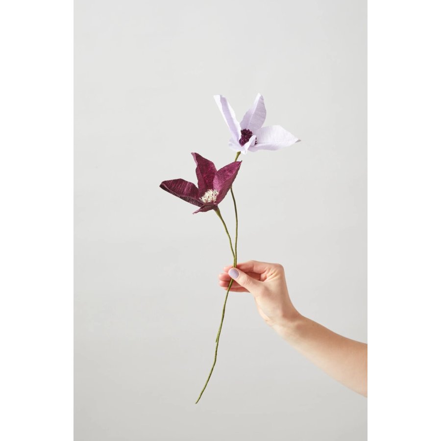 Studio About Papierblume Clematis 44 cm, Aubergine