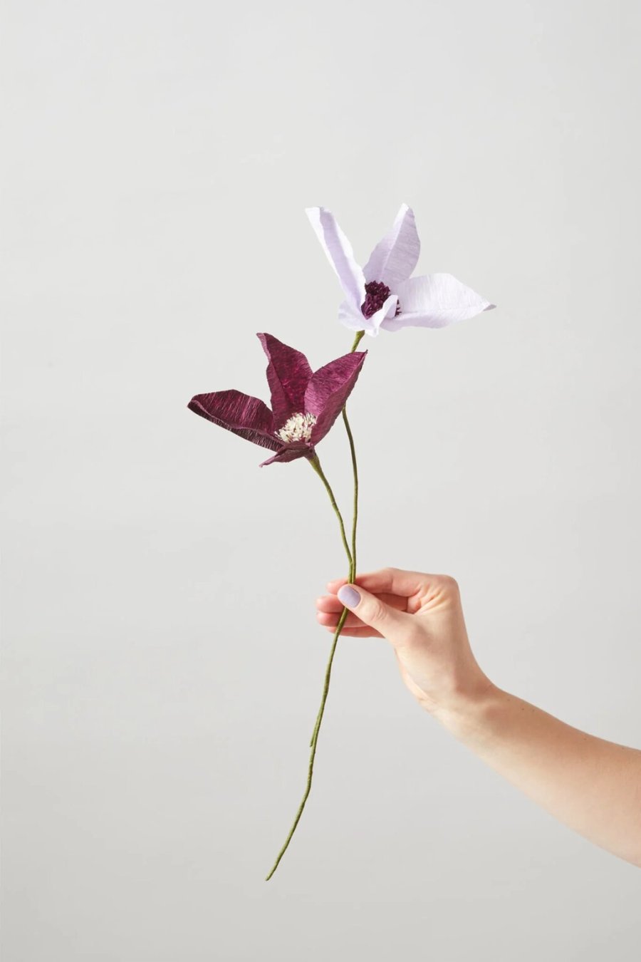 Studio About Papierblume Clematis 44 cm, Aubergine