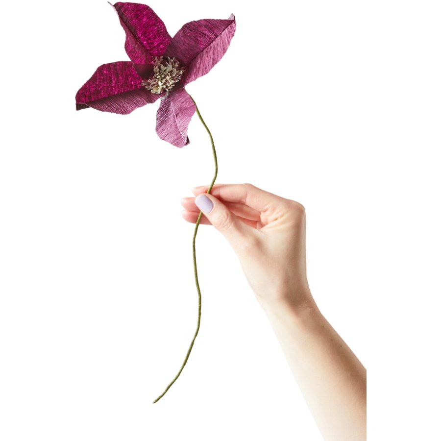 Studio About Papierblume Clematis 44 cm, Aubergine