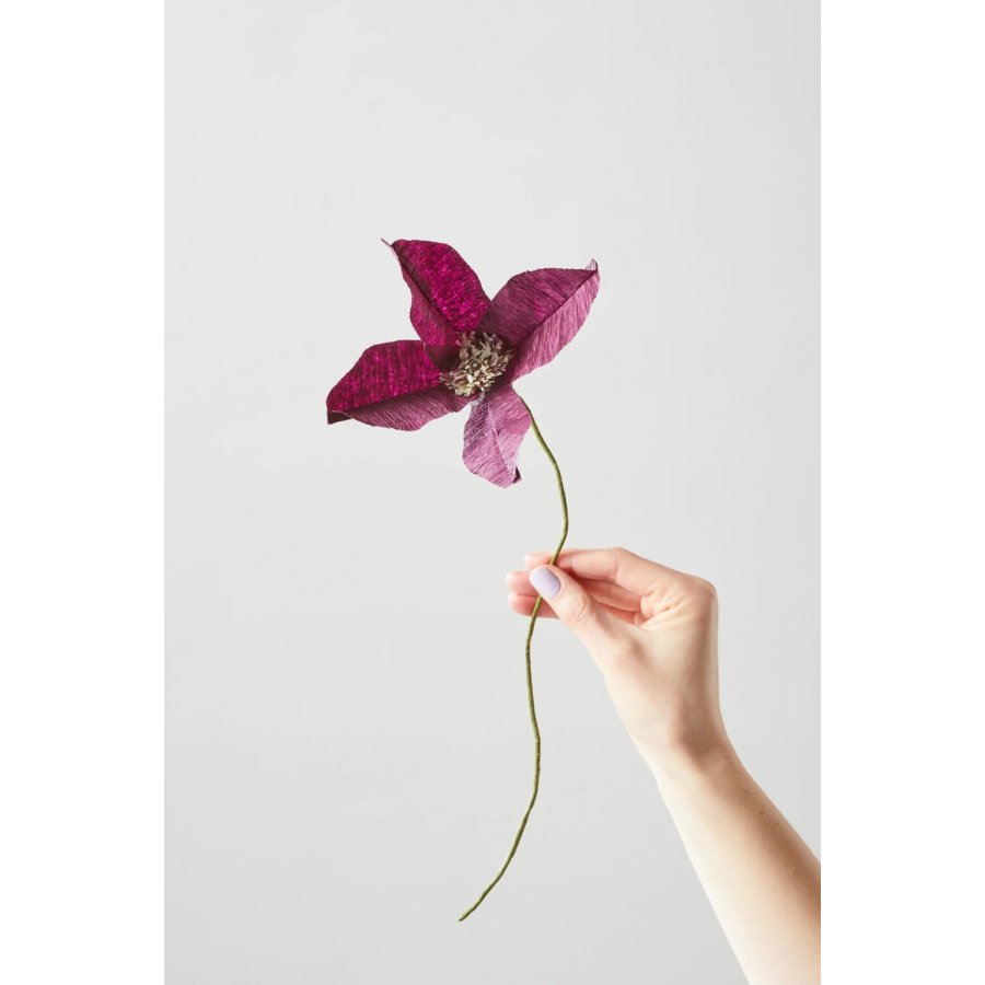 Studio About Papierblume Clematis 44 cm, Aubergine