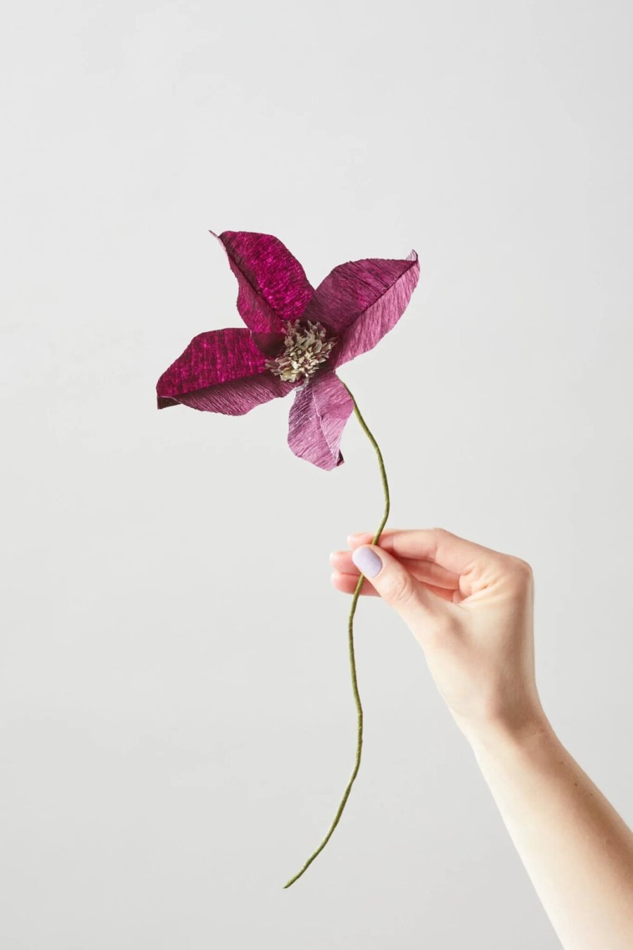 Studio About Papierblume Clematis 44 cm, Aubergine