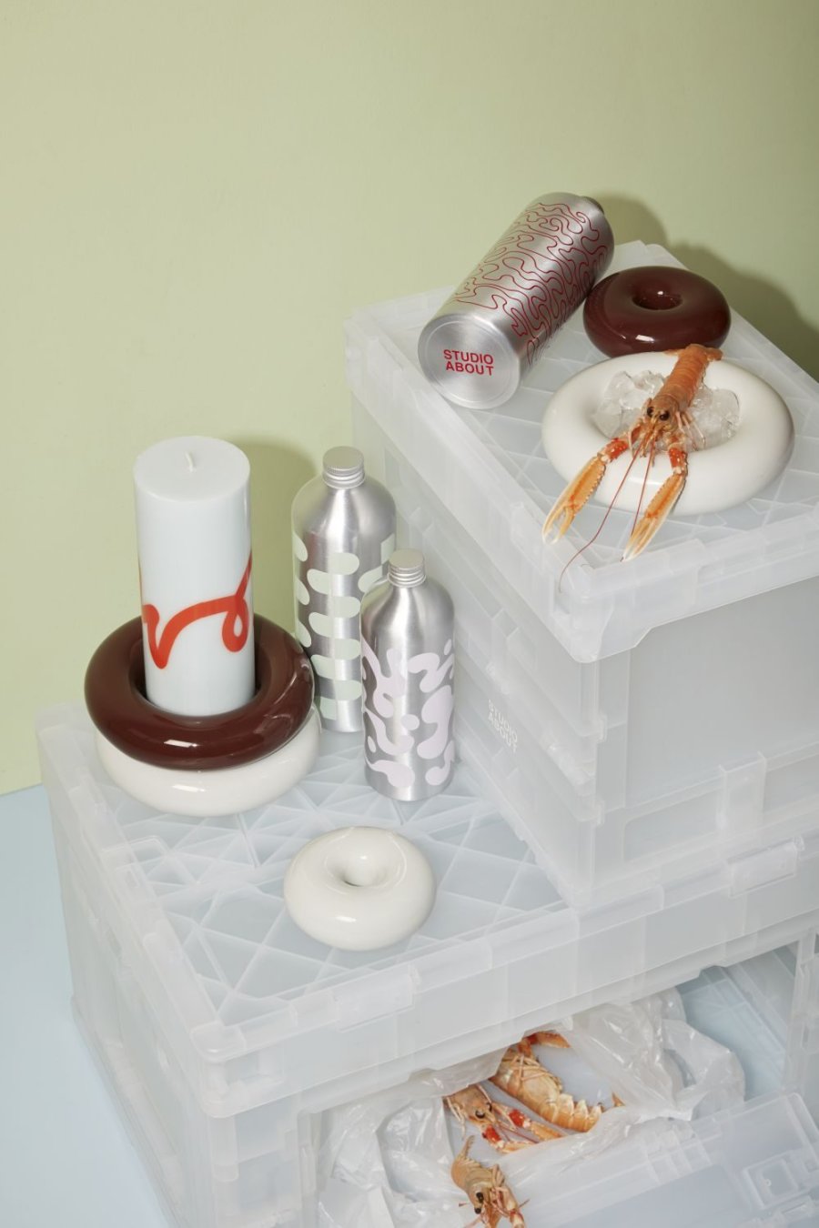 Studio About Bob Bloklysestage �16 cm, Lys Gr�