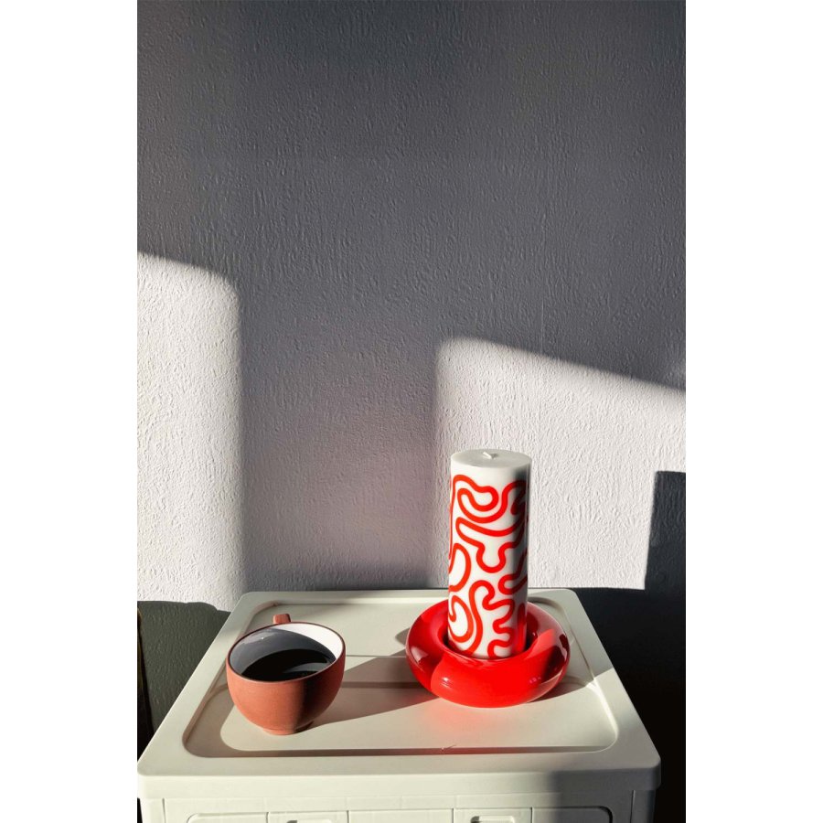 Studio About Bob Blockkerzenhalter 16 cm, Rot