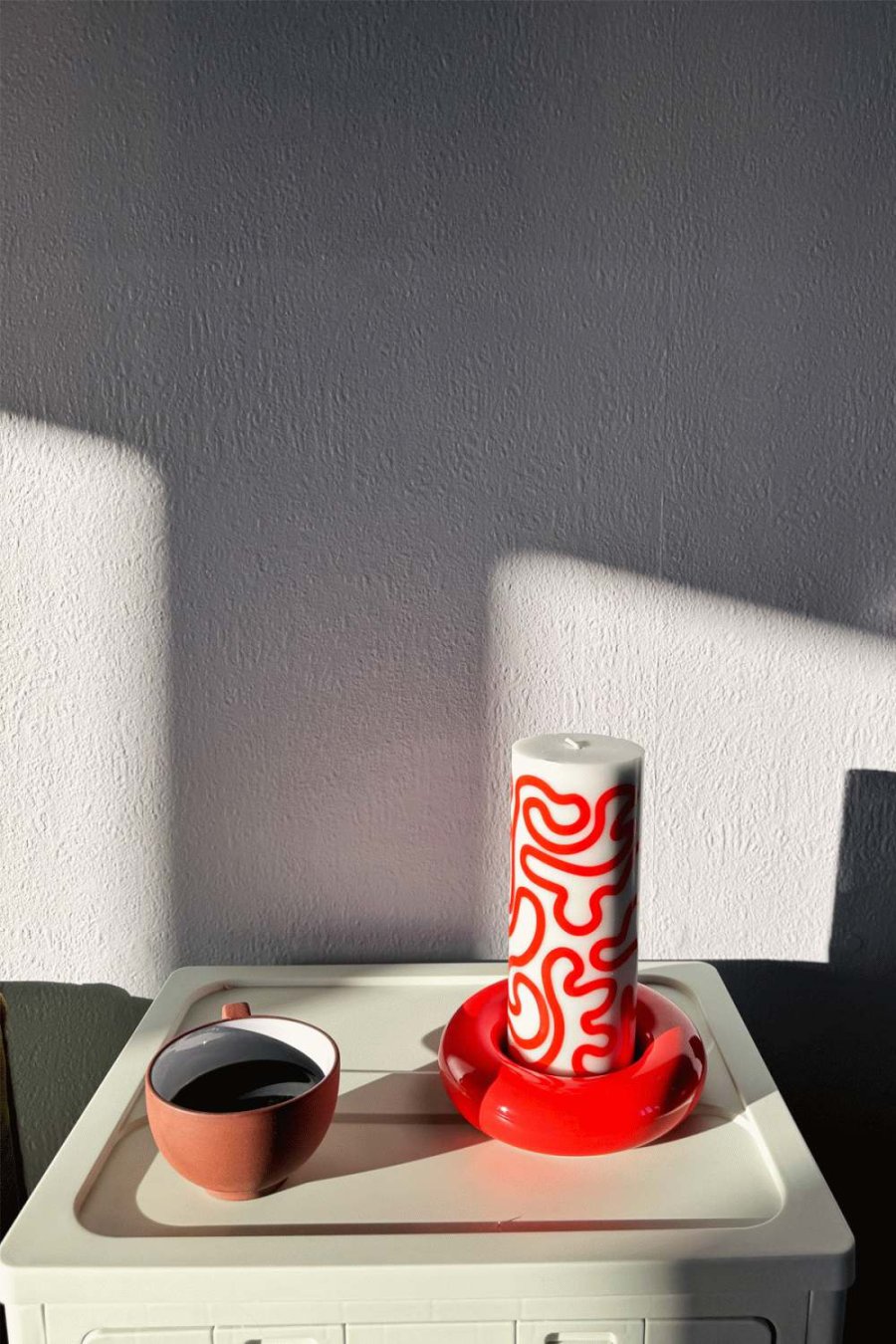 Studio About Bob Blockkerzenhalter 16 cm, Rot