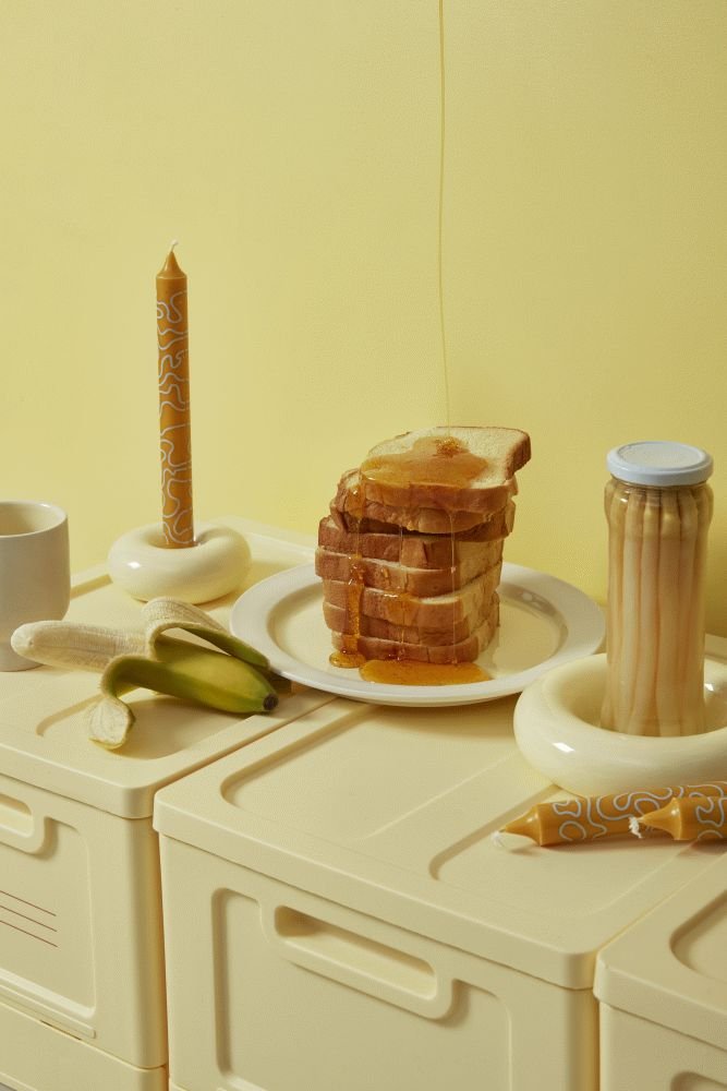 Studio About Bob Stumpenkerzenhalter �16 cm, Gelb