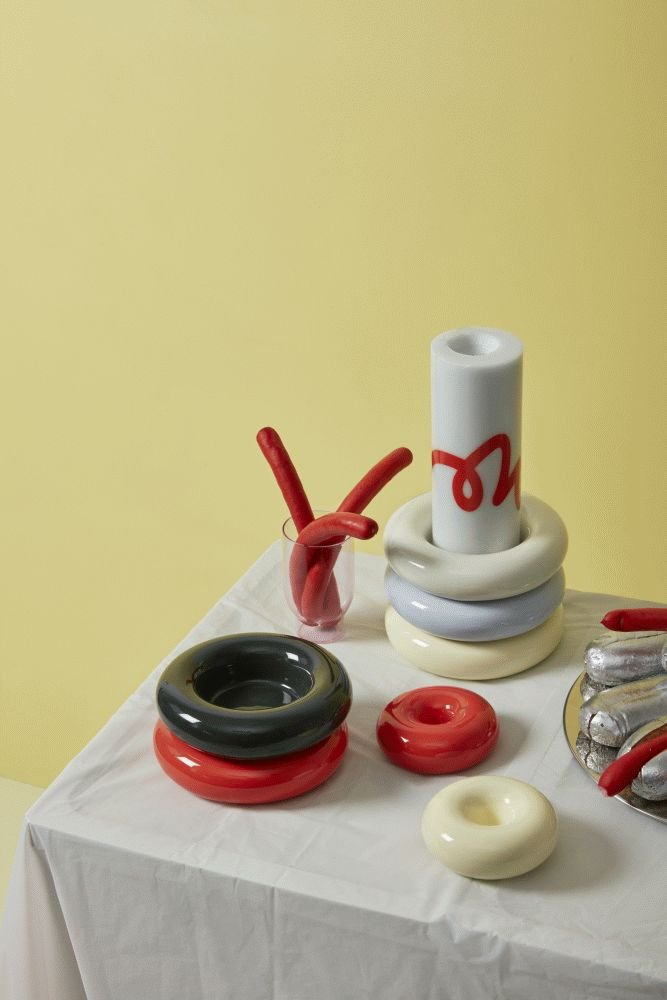 Studio About Bob Stumpenkerzenhalter �16 cm, Gelb