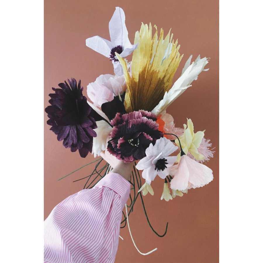 Studio About Papierblume Grand Dahlia 46 cm, Aubergine