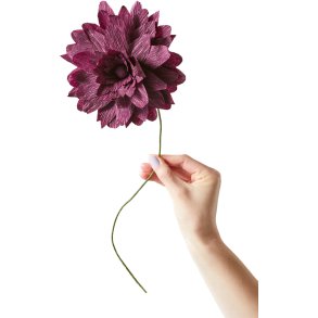 Studio About Papirblomst Grand Dahlia 46 cm, Aubergine