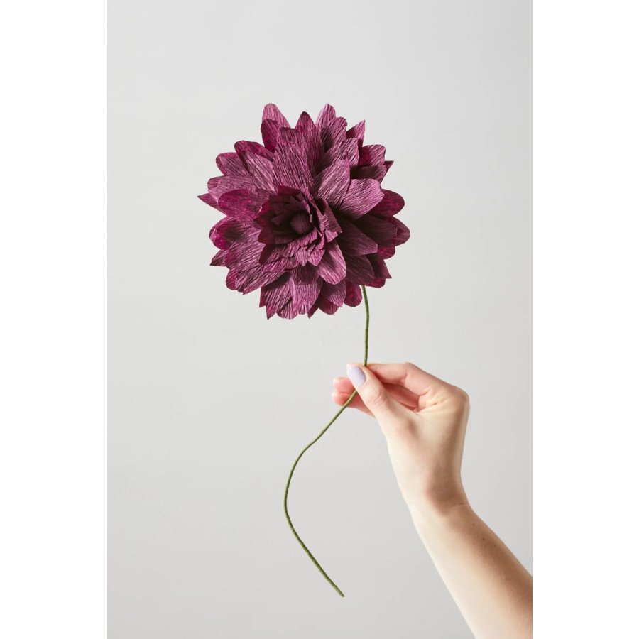 Studio About Papierblume Grand Dahlia 46 cm, Aubergine