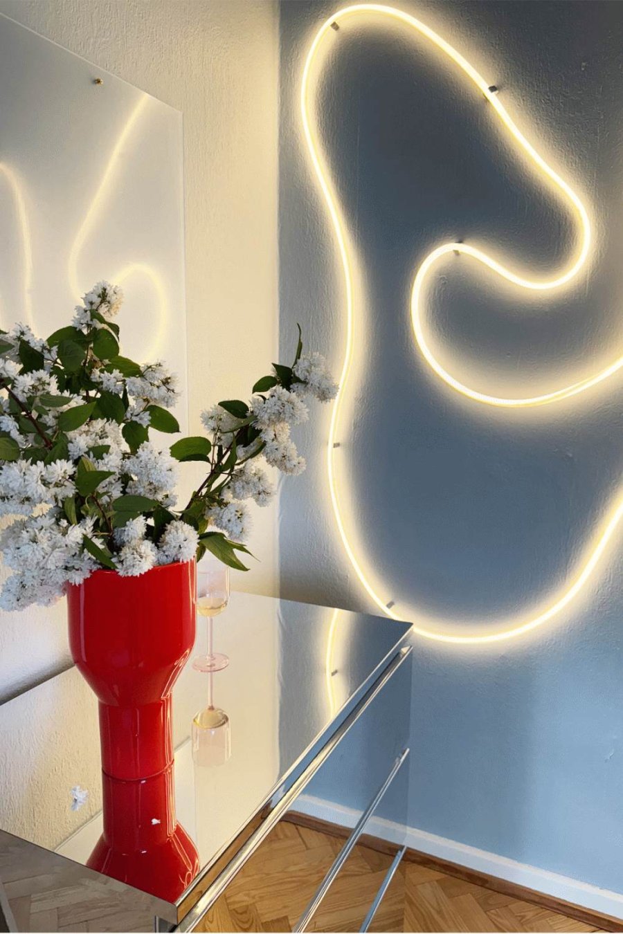 Studio About Flowershade Vase H28,5 cm, Rot