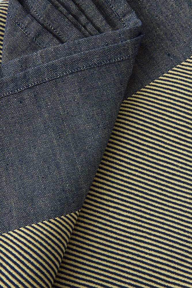 Studio About Decke 140x200 cm, Gelb/Dunkelblau