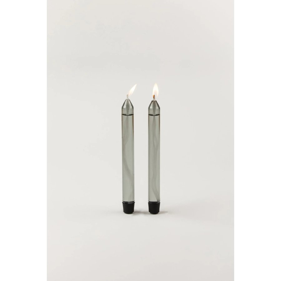Studio About Kronelys Olie 2 stk. H21 cm, Smoke