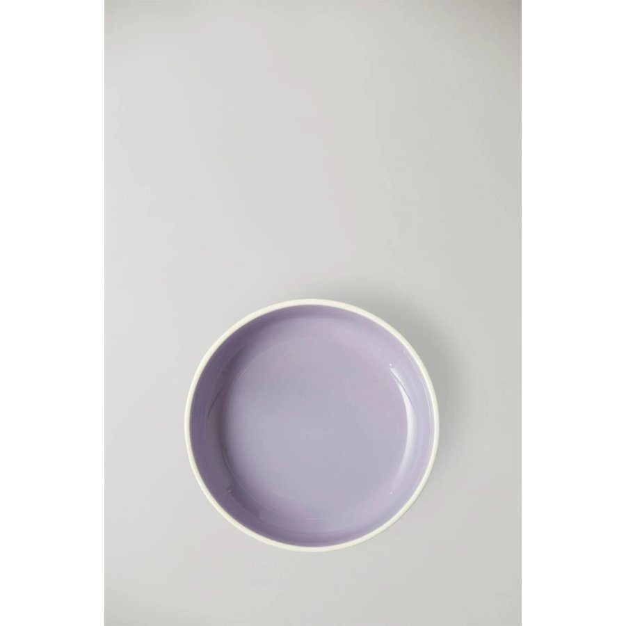 Studio About Clayware Servierschale 22,5 cm, Elfenbein/Hellviolett