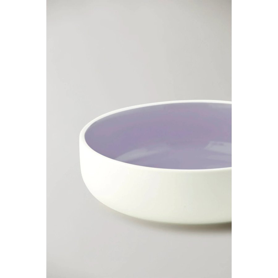 Studio About Clayware Servierschale 22,5 cm, Elfenbein/Hellviolett