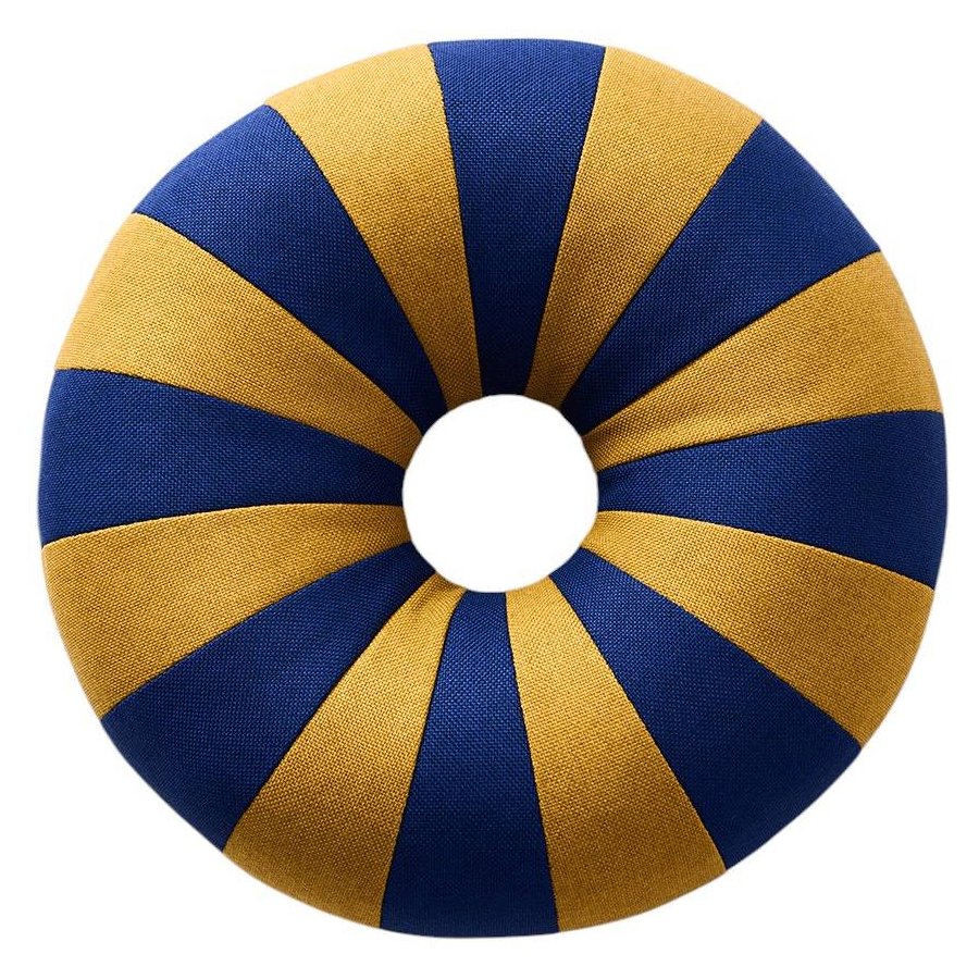 Studio About Float Kissen 40 cm, Dunkelblau/Ocker