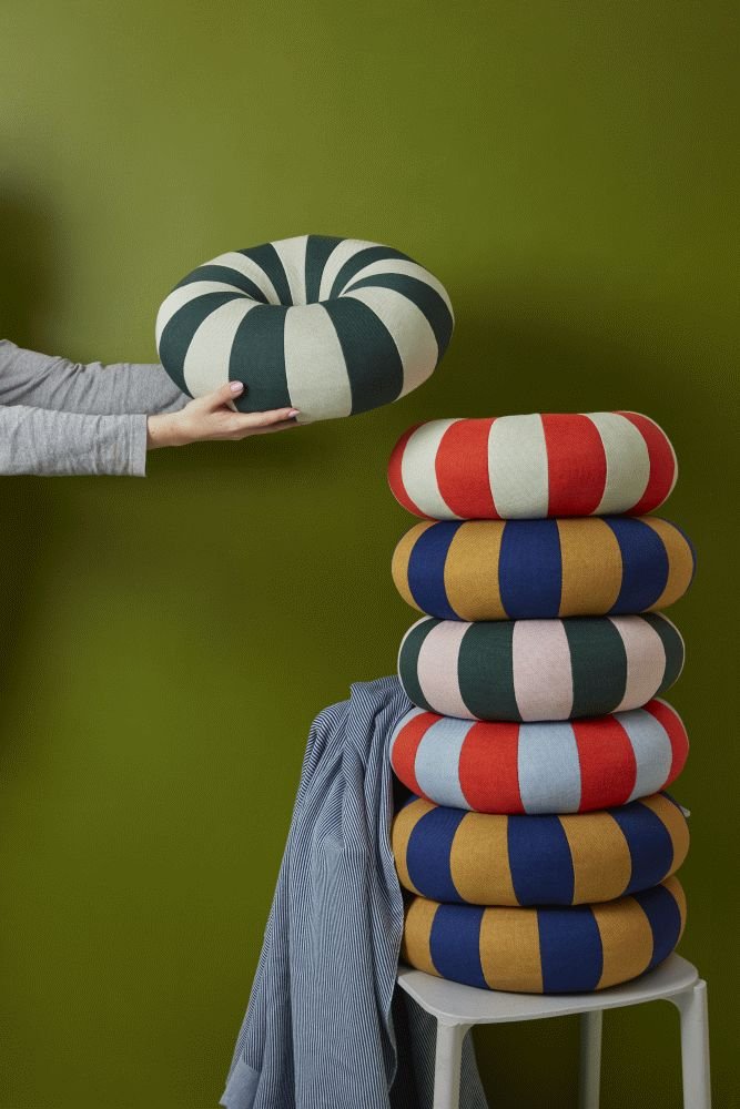 Studio About Float Kissen �40 cm, Dunkelgr&uuml;n/Rosa