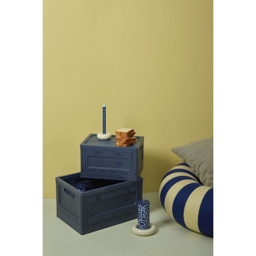 Studio About Kissenbezug 50x50 cm, Gelb/Dunkelblau