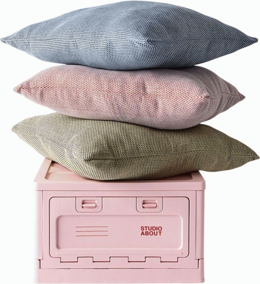 Studio About Kissenbezug 50x50 cm, Rot/Hellblau