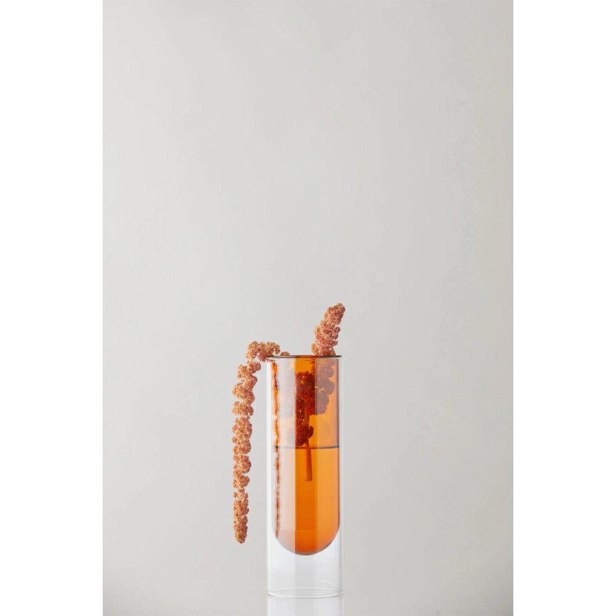 Studio About Flower Tube Vase H20 cm, Amber