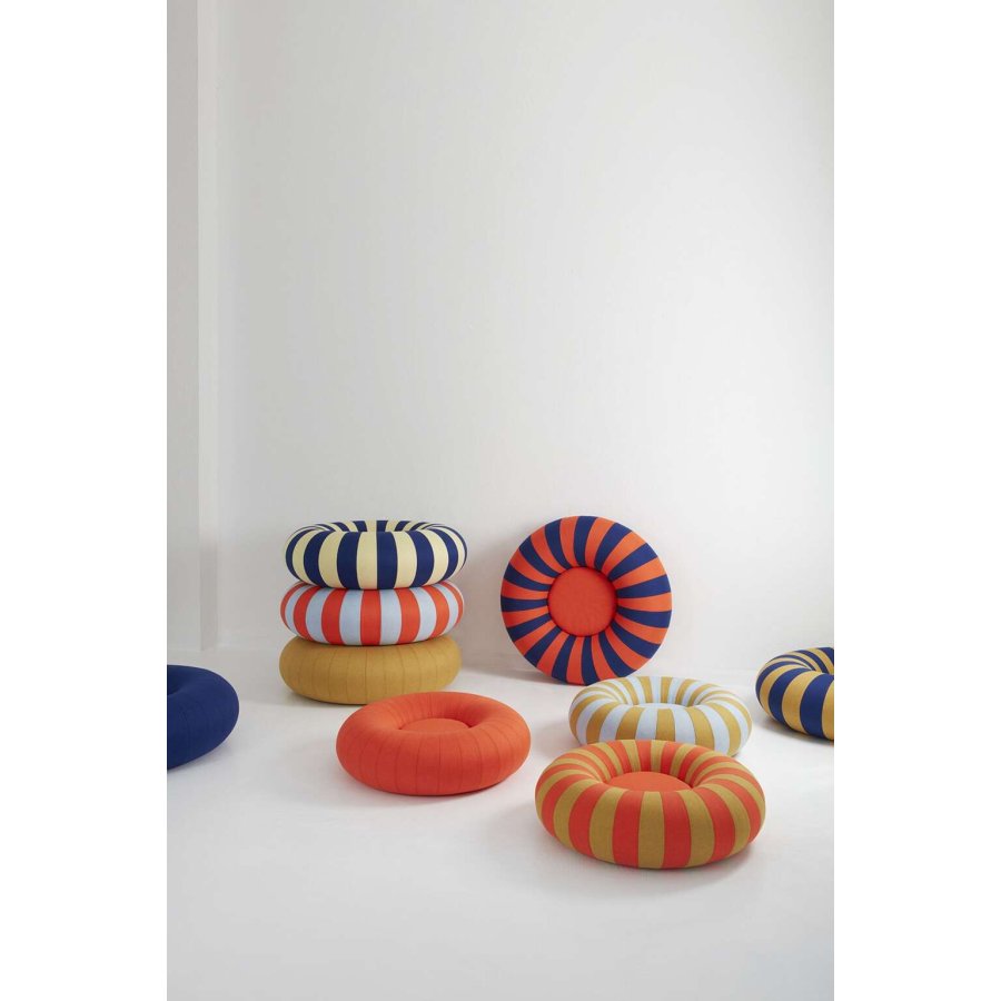 Studio About Float Pouf 80 cm, Dunkelblau/Ocker