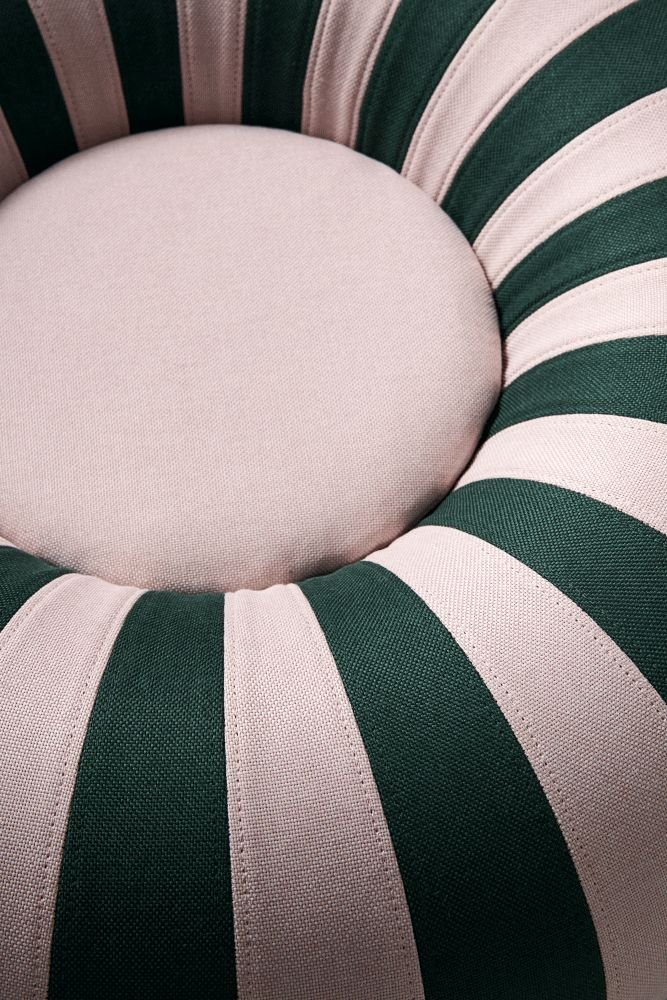 Studio About Float Pouf �80 cm, Dunkelgr&uuml;n/Rosa