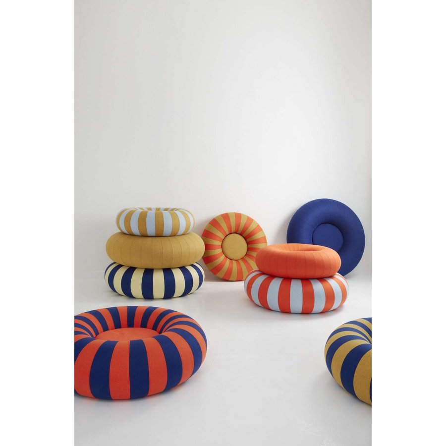 Studio About Float Pouf 80 cm, Ocker/Rot