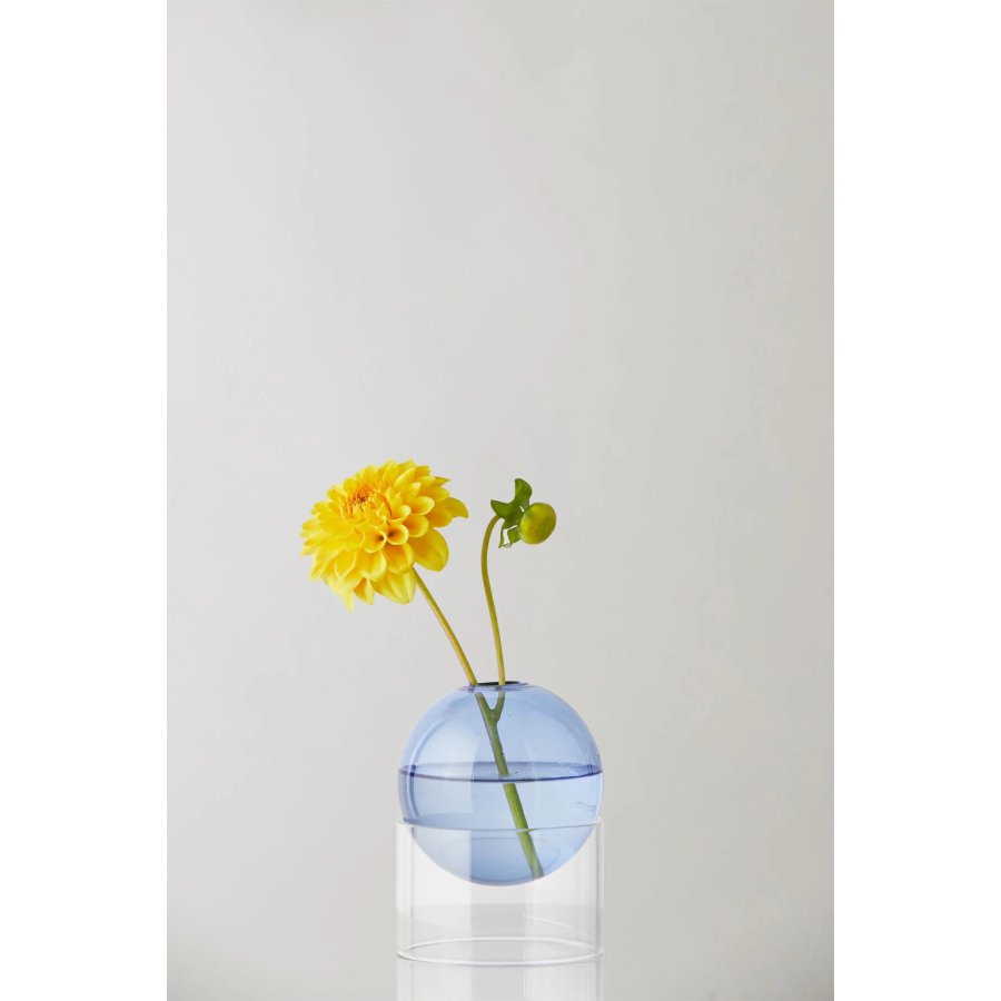 Studio About Stehende Blumenvase Bubble H10 cm, Blau