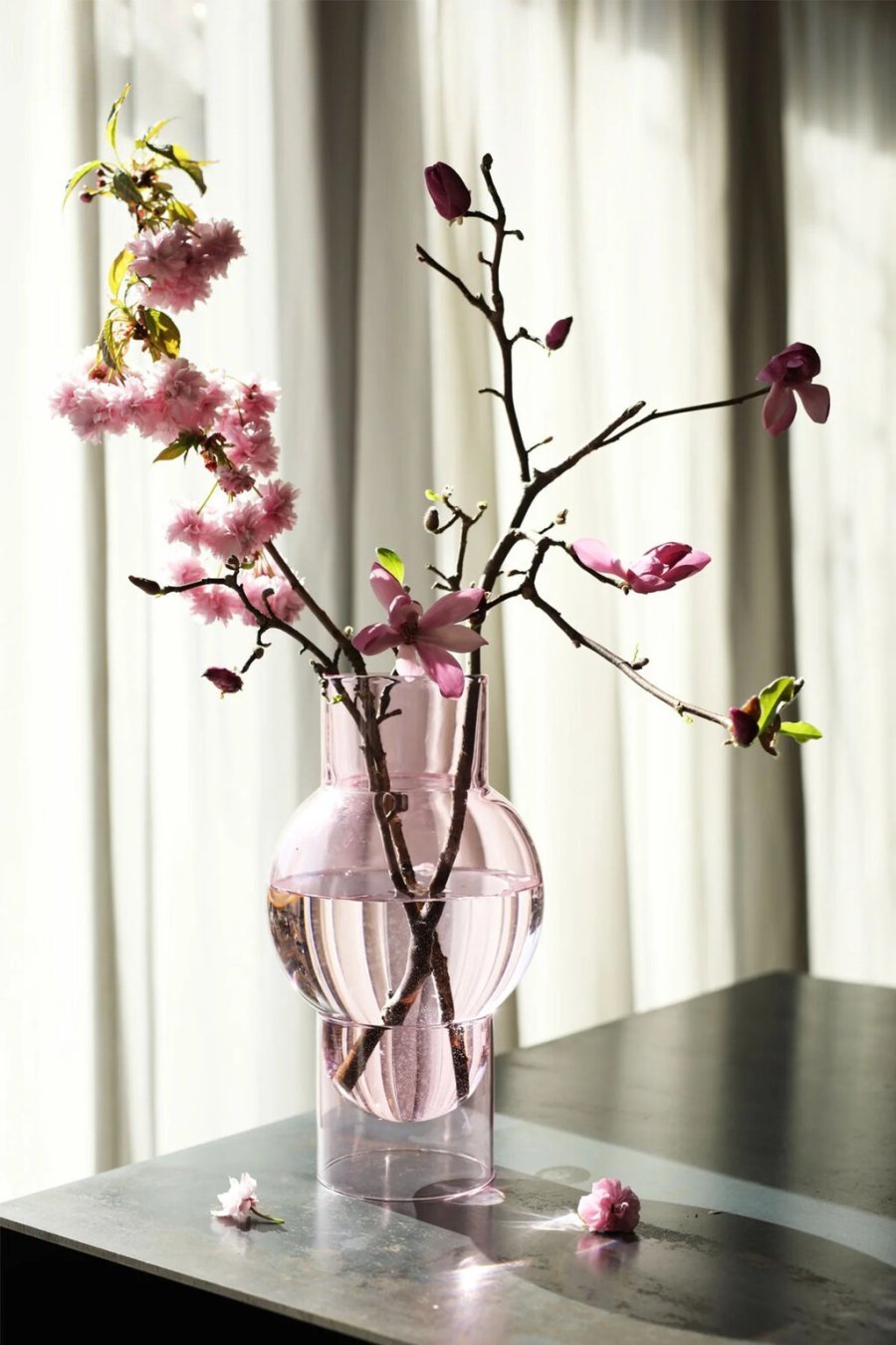 Studio About Bubble Tube Vase H27 cm, Rosa