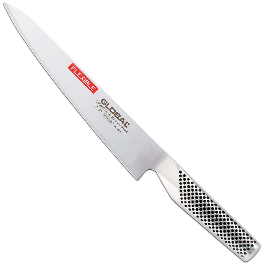 Global G-20 Breites Filetiermesser Flexibel 21 cm, Stahl