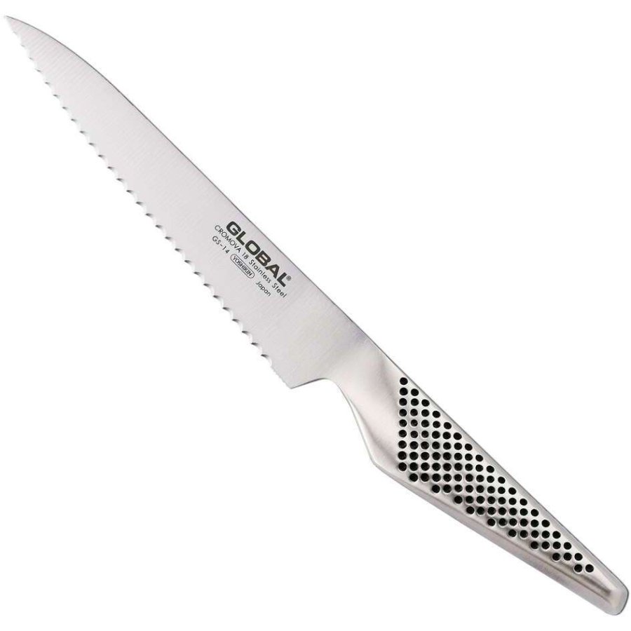 Global GS-14 Allzweckmesser Gezahnt 15 cm, Stahl