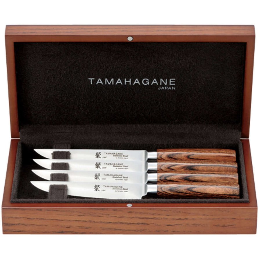 Tamahagane San Steakmesser 4er Set 12,5 cm