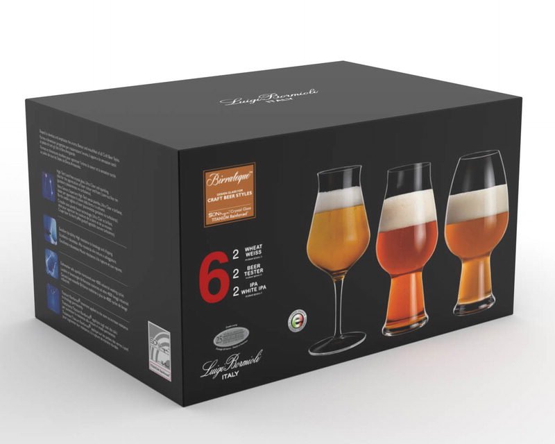 Luigi Bormioli Birrateque Bierglas Set Tester, Ale und Weizen 3x2er Set