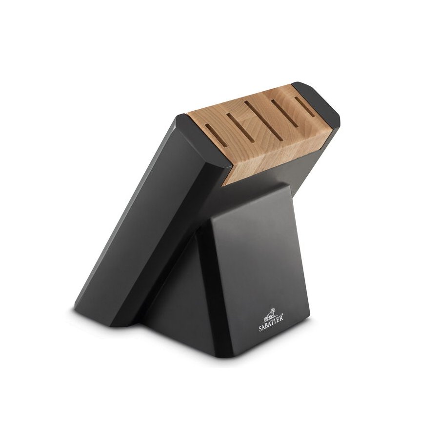 Lion Sabatier Bombay knivblok sort/tr til 5 knive 20cm