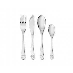 Bredemeijer B�rnebestik Bj�rn m. hjerte 4 dele, Blank st�l