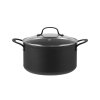 Pillivuyt Arc non-stick Gryde m. glasl�g 2 L, Sort