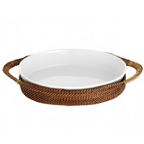 Pillivuyt Kurv til Oval Fad 36x27 cm, Lys/Mørk Brun
