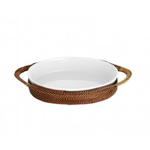 Pillivuyt Kurv til Oval Fad 26x19 cm, Lys/Mørk Brun