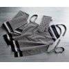 Bastian Jumbo Textil-3er Set, Schwarz/Natur gestreift