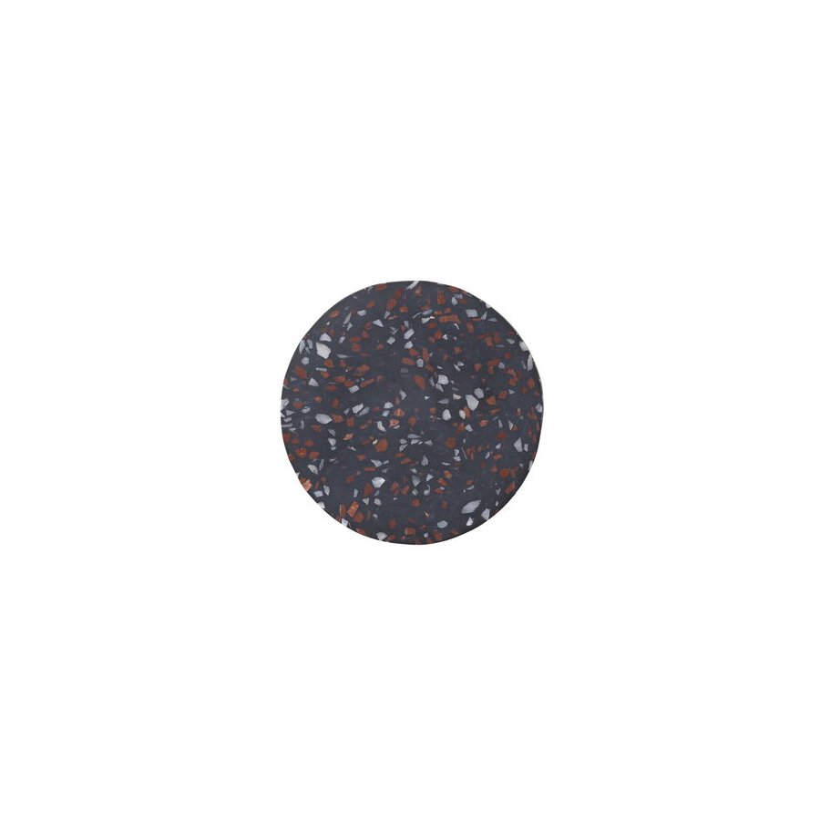 Bastian Glasbrik 10 cm, Sort Terrazzo