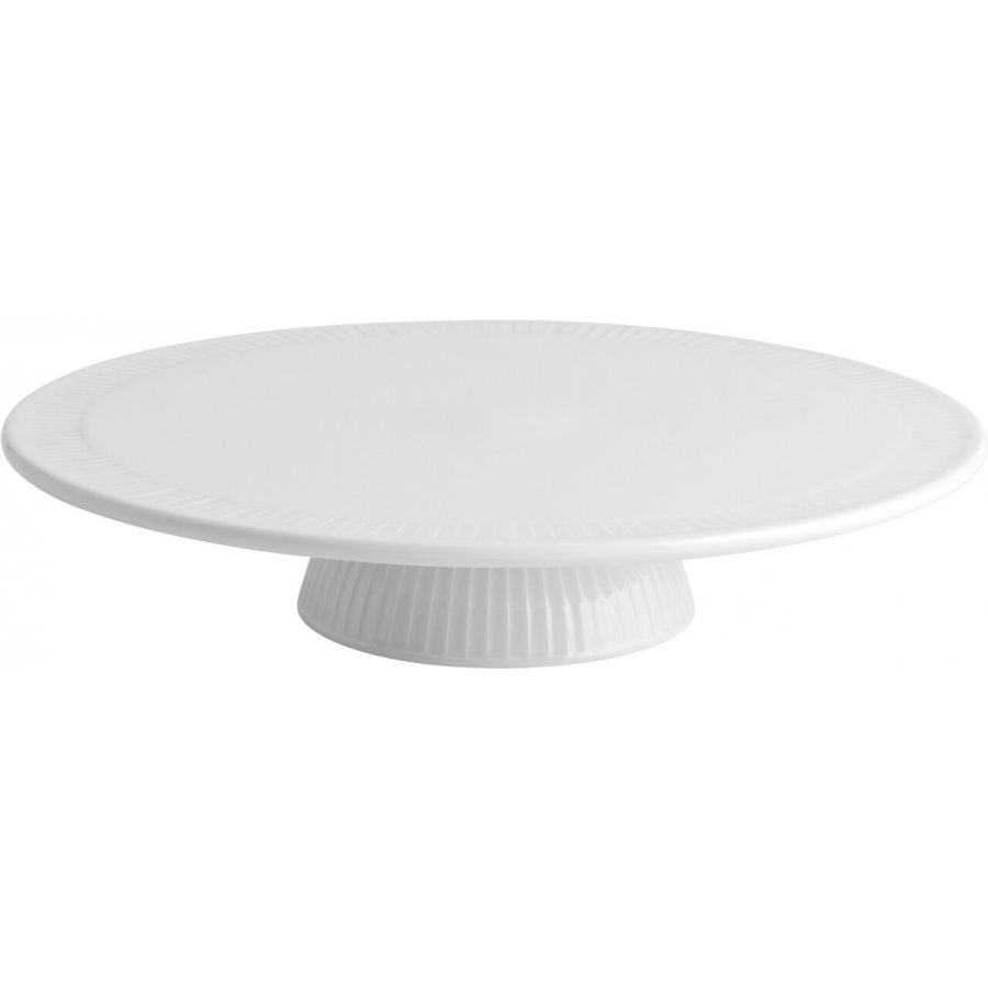 Pillivuyt Plissé Kagefad på fod 30 cm, Hvid