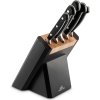 Lion Sabatier Pluton/Bombay knivblok m. knive 6 dele, bg/sort