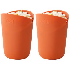 Joseph Joseph M-Cuisine Popcornbecher 2er Set, 11 cm, Orange