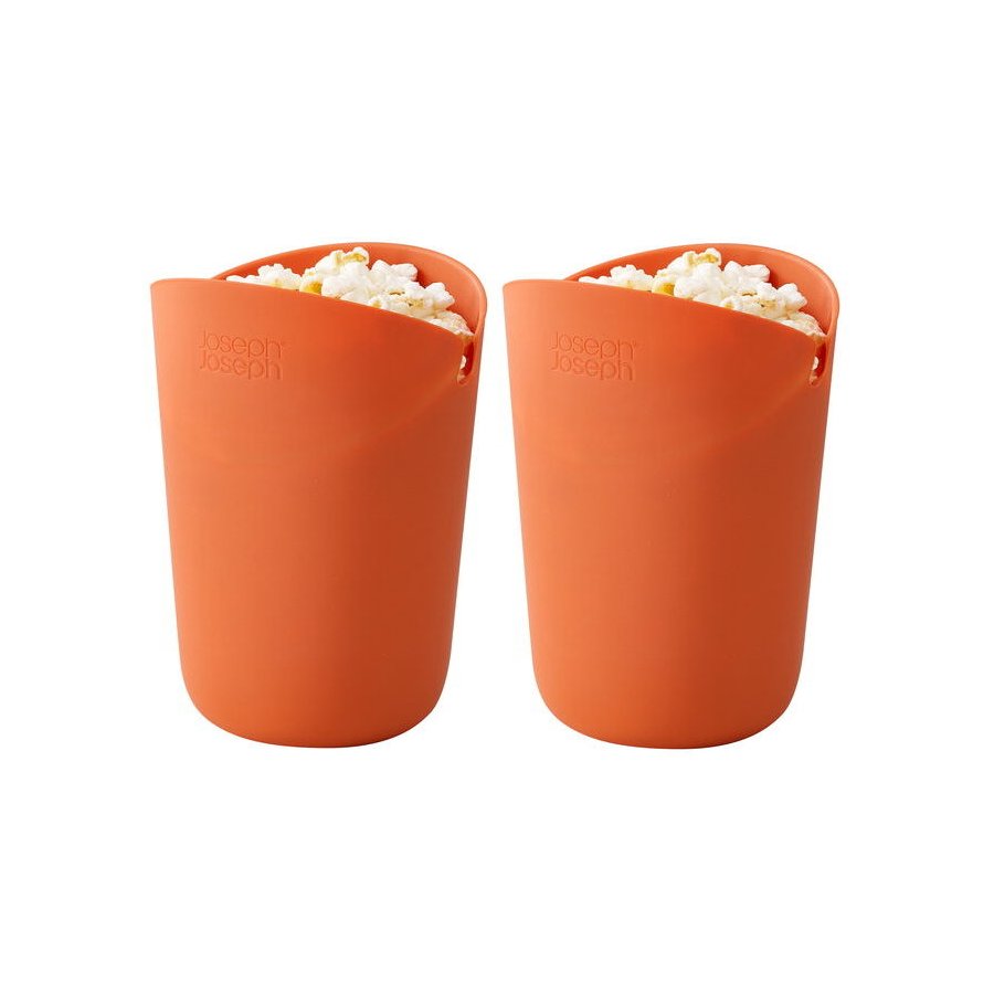 Joseph Joseph M-Cuisine Popcornbecher 2er Set, 11 cm, Orange