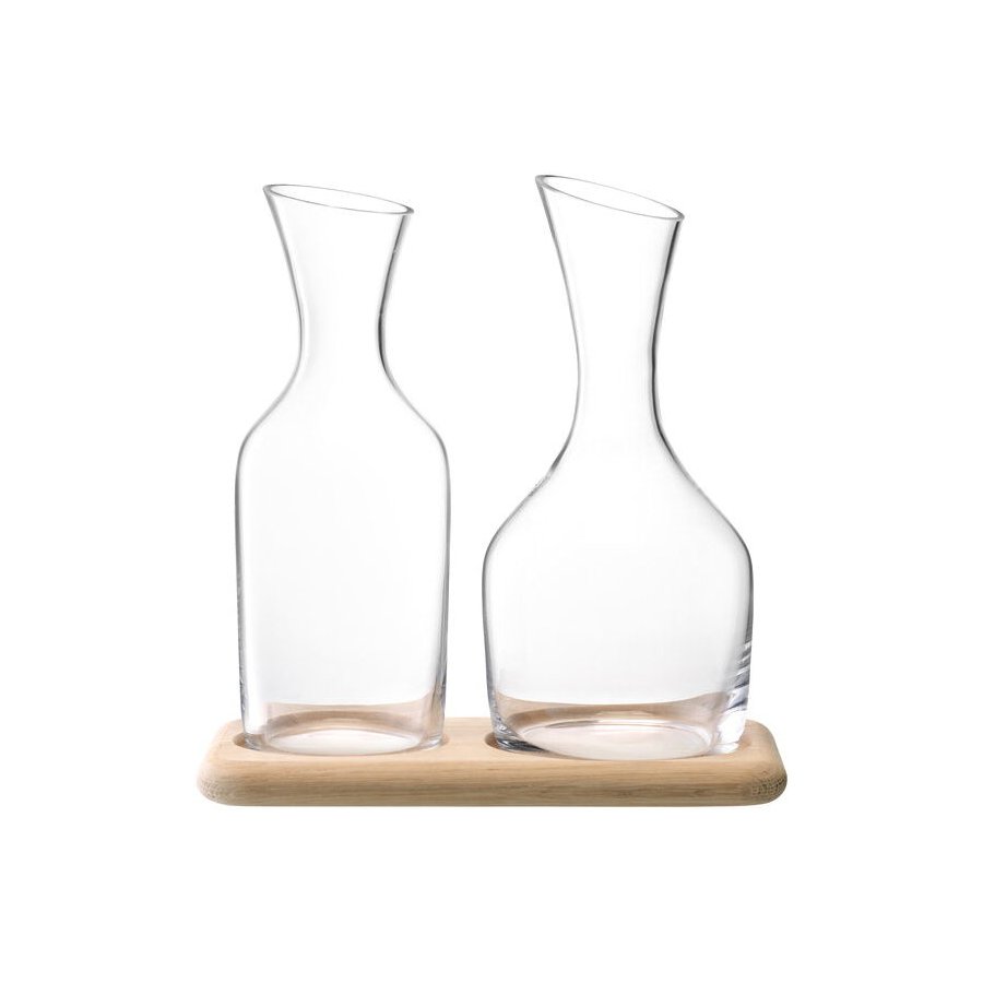 LSA Wine karaffel-s�t 3 dele klar/eg, 1,2/1,4 liter