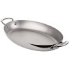 Mauviel Cook Style Oval Pande m. 2 Greb 30 cm, Stl