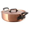 Mauviel M 250 Cuprinox gryde m. lg lav kobber/jern, 3,6 liter