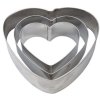 Patisse Udstikkerst Hjerte 5 stk, Rustfrit Stl